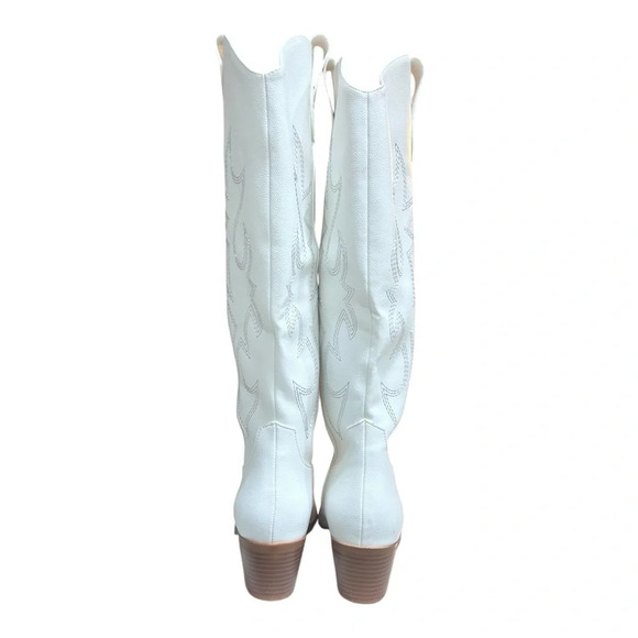 Western Cowboy Boots for Women Knee High Wide Calf Embroidered Southwestern - Picture 7 of 10